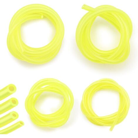 4 Lot de 1M Tuyau Durite D'Essence, Durite Essence,Tuyau Carburant, Tuyau Carburant pour Souffl Coupe-Bordure Tronçonneuse Debroussailleuse, 4 Tailles (Φ de 3 x 6mm, 3 x 5mm, 2.5 x 5mm, 2 x 3.5mm)