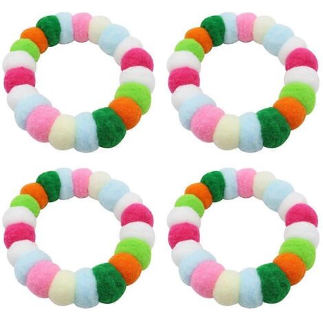 4 lots de colliers pour chatons réglables, multicolores, confortables et détachables de sécurité.