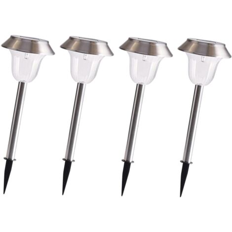 4 luces solares para paisajismo, luz de entrada, decoración de jardín, luz de tierra, luz de carretera, lámpara de césped