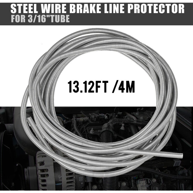 4 mètres de protection de ligne de frein en acier inoxydable pour tubes 3/16