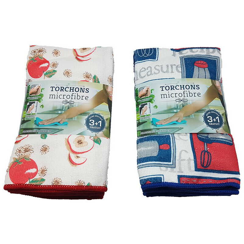 4 Microfiber cloths - Super absorbent microfiber material, suitable for all types of surfaces
