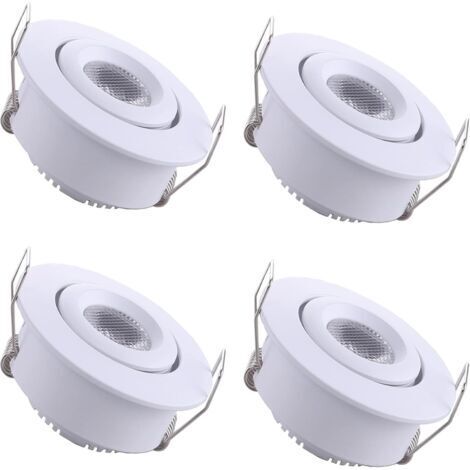 4 Mini Spot Encastrable LED Plafond Spot encastré Lampe 1W Blanc Chaud 3000K pour Vitrine,Plafond,Cuisine,Placard,DIY éclairage etc
