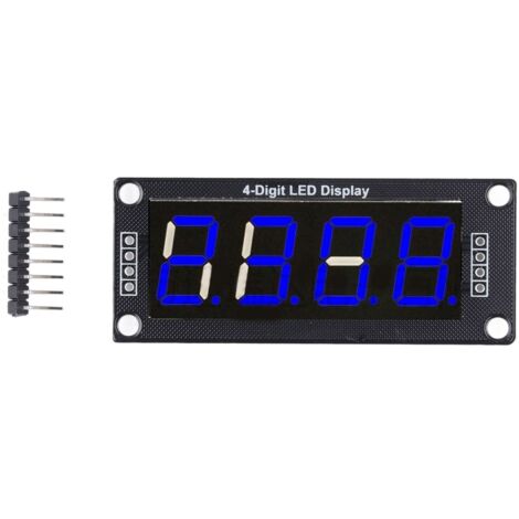 4 Modules d'Affichage Numérique LED 7 Segments 4 Bits 0.56 Pouces MRA172B Bleu pour Horloge PCB