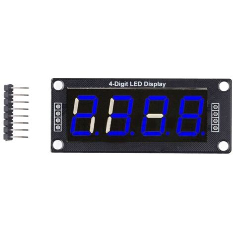 4 Modules d'Affichage Numérique LED 7 Segments 4 Bits 0.56 Pouces MRA172B Bleu pour Horloge PCB