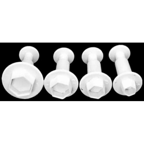 4 moules hexagonaux en plastique pour gâteaux, emporte-pièces pour chocolat et biscuits, outils de décoration pour fondant