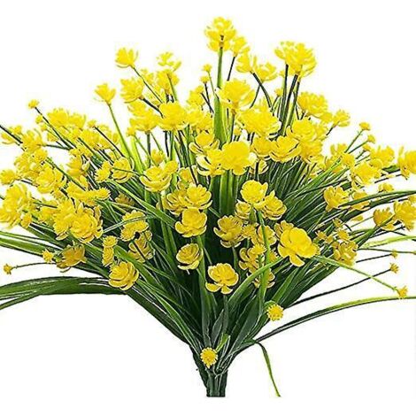 4 Narcisse Jaune Arbuste Anti-uv Plante Artificielle En Plastique Arbuste Bureau  Domicile En Plein Air Jardin Jardin Table De Mariage Table De Fe