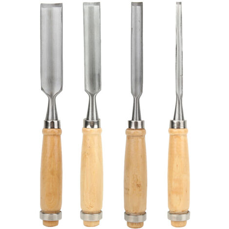 4 outils de sculpture sur bois pour menuiserie, ciseaux à bois et couteaux de précision pour artisans.