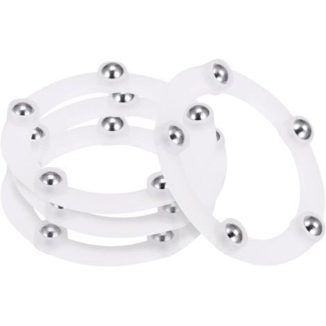 4 Pack 2" Swivel Rotating Brackets with Steel Ball Bearing - Ring Shaped - for Kitchen, Cabinet Corner, White