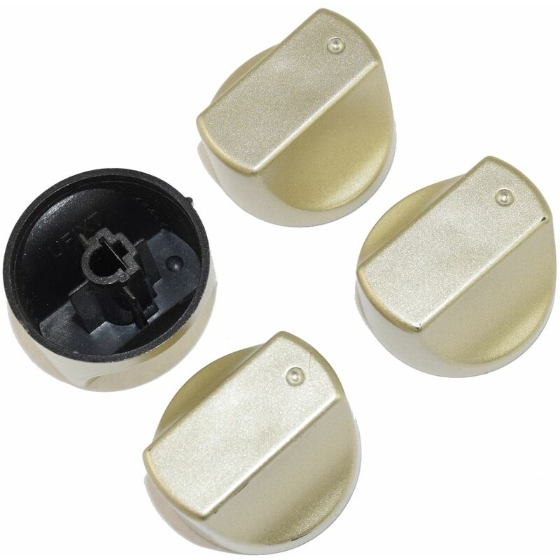 Ufixt - 4 Pack Cooker Oven Hob Control Knob Switch (Seconds) Suitable for Many Brands