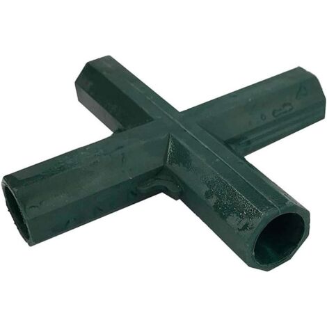 4 Pack Garden Frame Corner Connector 4 Way Pipe Connector Corner Connector For Greenhouse Furniture Frame 16mm Inner（4 way flat）
