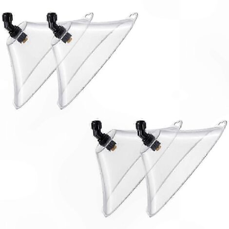 4-Pack High-Pressure Atomizing Nozzles with Windproof Hood for Gardening Spray Tasks