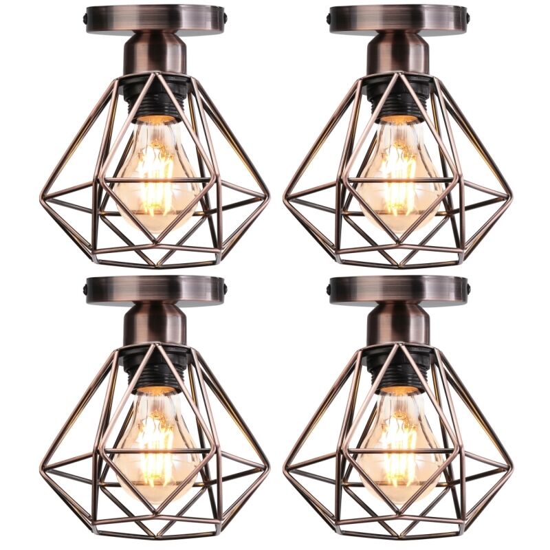 Image of 4-pack Industrial Vintage Ceiling Lamp Semi&hellip;