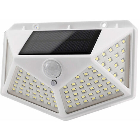 4 Pack Solar Lights Outdoor Lighting Angle Upgrade Solar Security Wall Light - 100 White LEDs