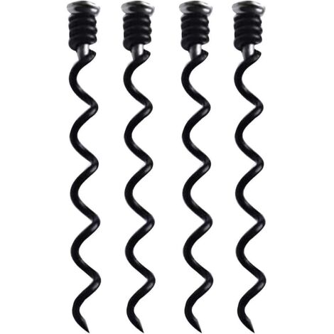4 Pack Tige Spirale De Remplacement Pour Tire-bouchon, Acier Anthracite