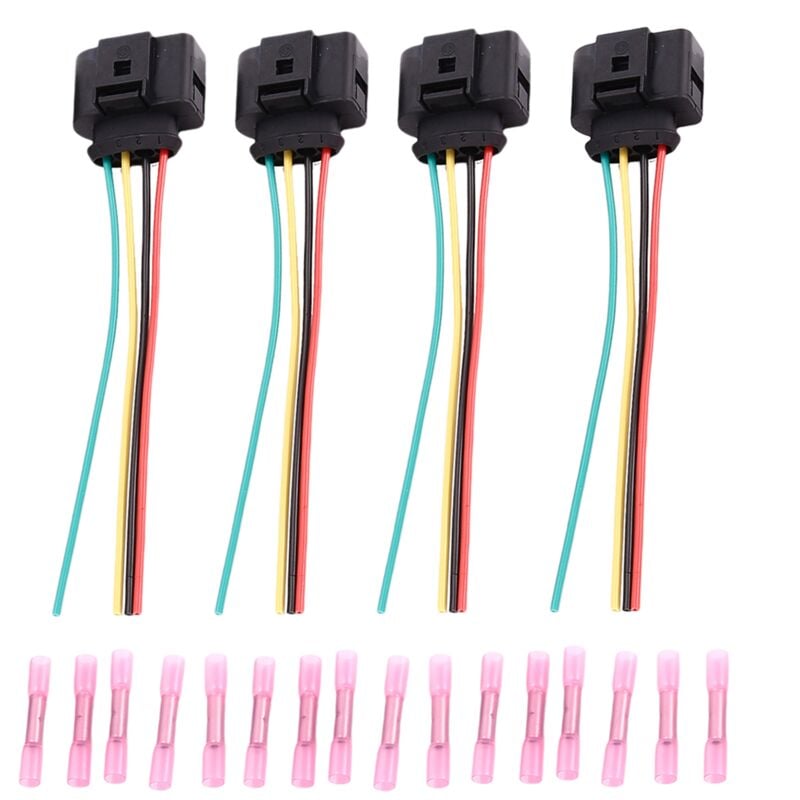 Image of Tlily - 4 Pack ZüNdung Spule Stecker Kabel Baugruppe für A4 1.8T, 2.0T, 2.5L, 3.2L, 4.2L