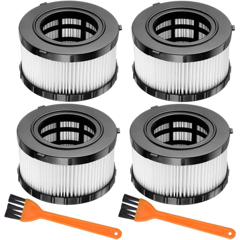 4 Packs de filtres HEPA compatibles avec l'aspirateur sec et humide DEWALT DC5151H DC515 DCV517 DCV517B-avec 2 brosses de nettoyage par LinDuxe
