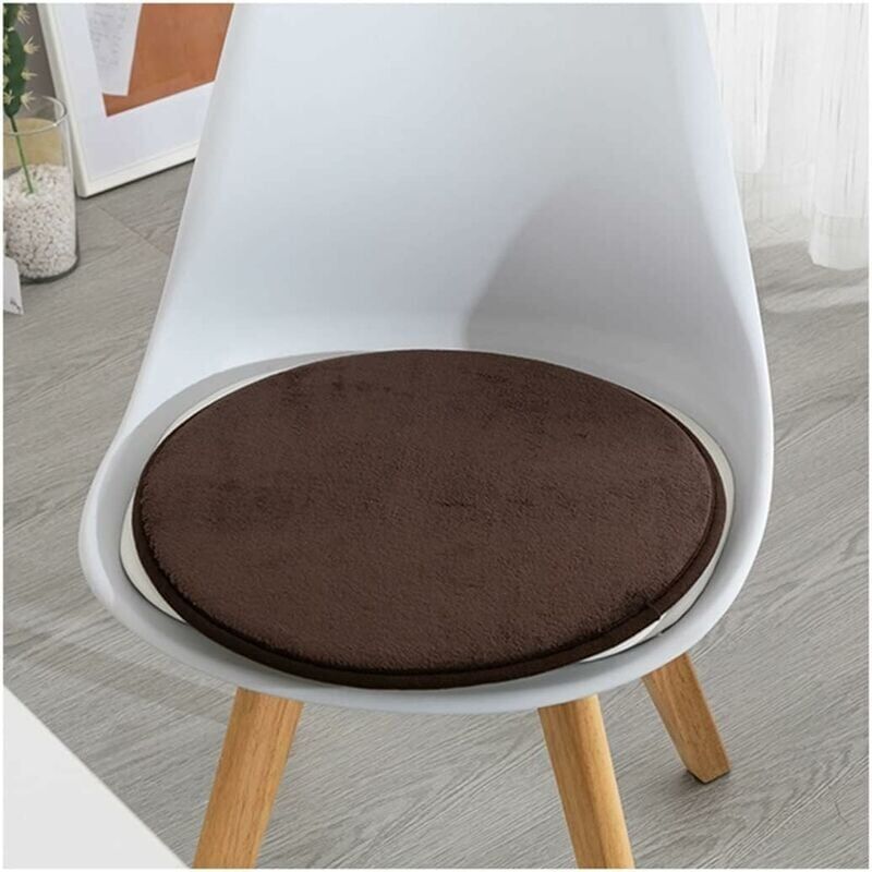 4 Packs Galette De Chaise Rond, Coussin De Siège avec Mousse À Mémoire De Forme, Coussin De Chaise Antidérapant Adapté Au Tabouret De Bar De Bureau