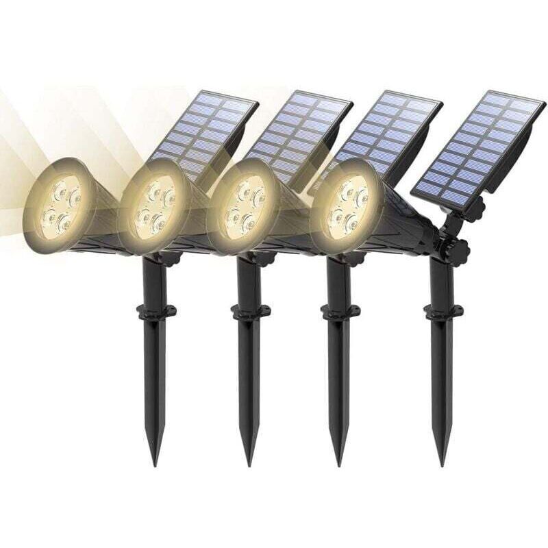 Image of 【4 Pack】T-SUN Outdoor Solar Spotlights, Waterproof&hellip;