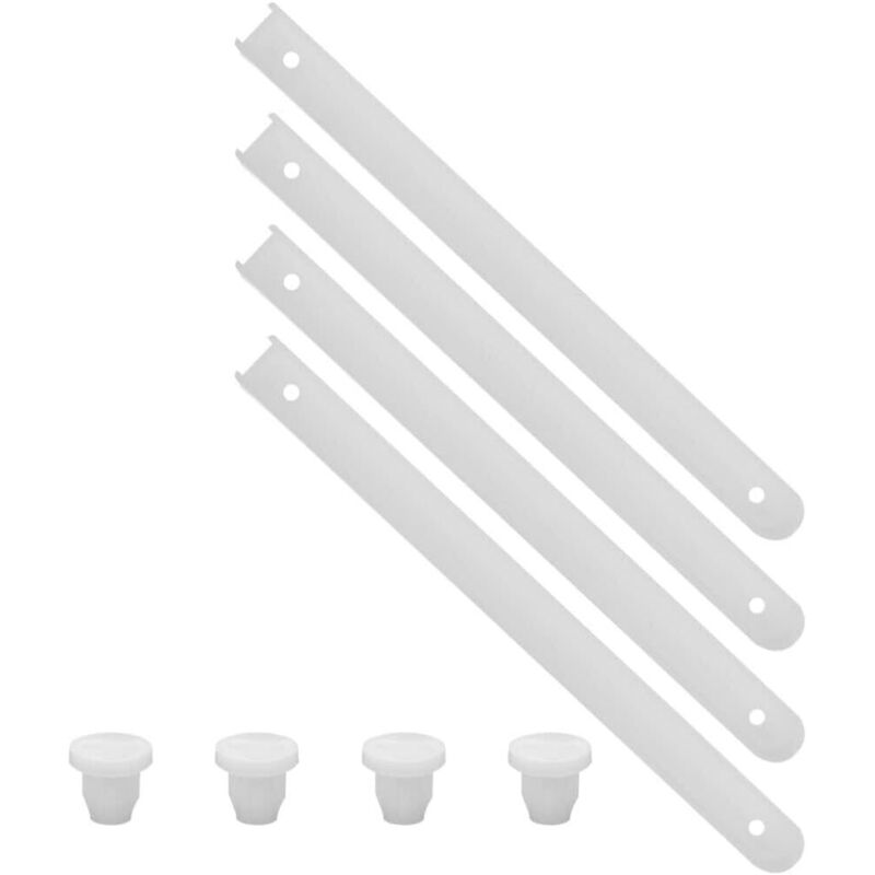 4 paires de glissières de tiroir en plastique de 190mm pour placard de cuisine, tiroir à rainure