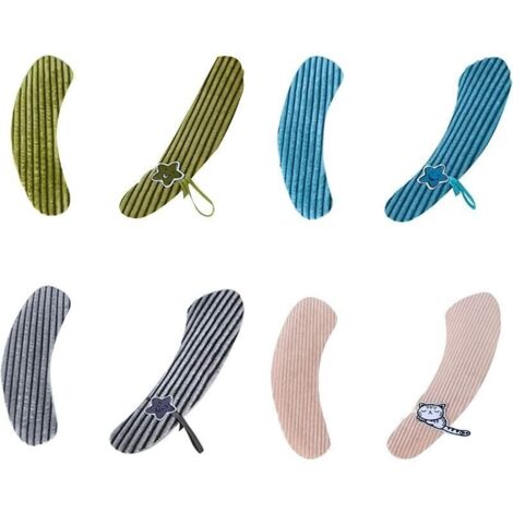 4 paires de housses de siège de toilette, protection de siège de toilette en tissu chaud, coussin de siège de toilette, coussin antibactérien lavable, chauffe-siège de toilette en tissu doux et épais