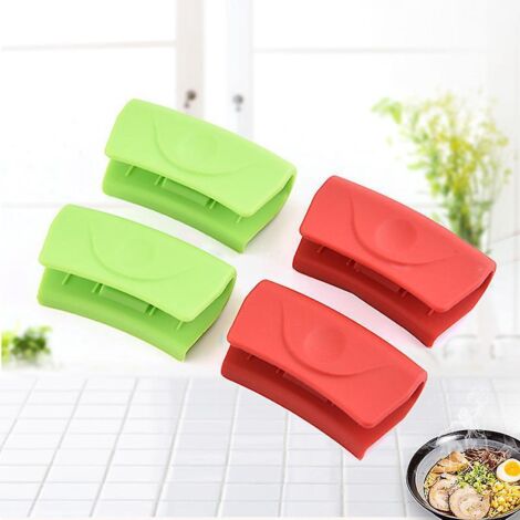 4 Paires Mini Support De Pot En Silicone Gants De Four Pot Grip Mini Porte-poigne En Silicone Antidrapant Rsistant  La Chaleur Rsistant  L'usure P