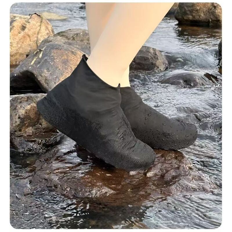 4 Paires Surchaussures Lavable Antidérapants, Sur Chaussures Réutilisables, Couvre Chaussure Impermeable, Surchaussures Impermeables,