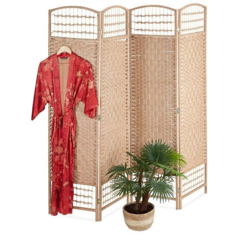 4 panel folding screen in natural colour