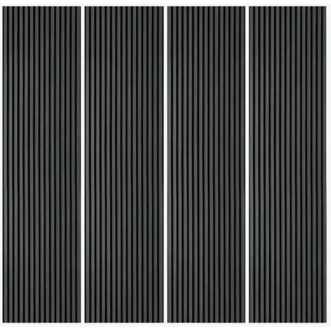 AHD AMAZING HOME DESIGN 4 paneles acústicos decorativos de madera de ébano 240 x 60 cm Kover-E