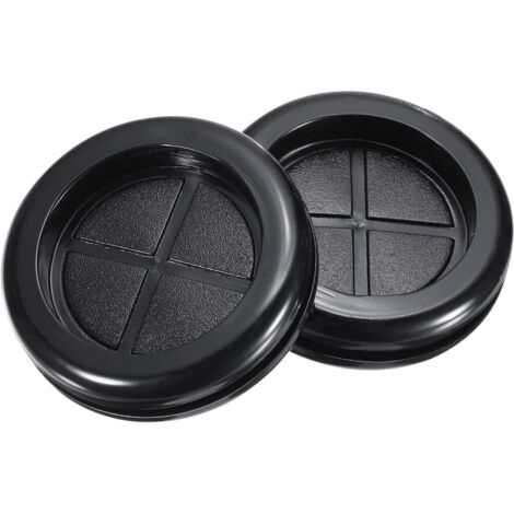 4 Passe-Fil, Diamètre 38 mm, Caoutchouc Noir, Intérieur 30 mm, Pour Maison, Bureau