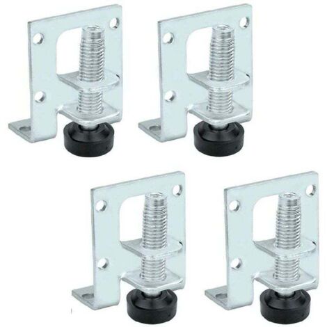 4 patas de acero ajustables para muebles, patas de gabinete, patas de zócalo ajustables en altura, patas resistentes para muebles, mesas, sofás, gabinetes, bancos de trabajo y estantes.