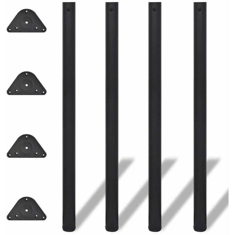 

4 Patas de Mesa Regulables en Altura 1100 mm (Color Negro)