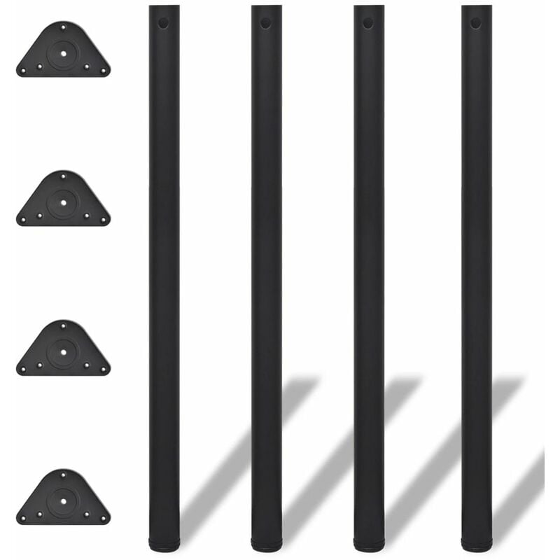 

4 Patas de Mesa Regulables en Altura 1100 mm (Color Negro)