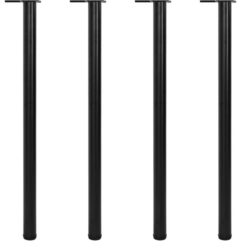 

vidaXL Patas de Mesa 4 Unidades Regulables en Altura 1100 mm Negro - Negro