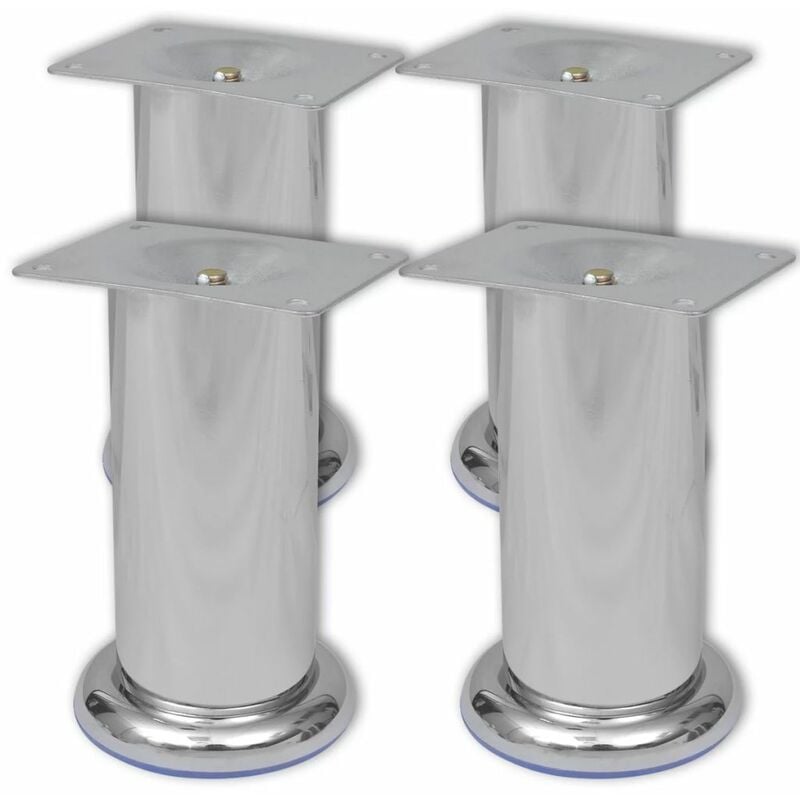 

4 Patas Redondas para Sofa 120 mm (Color Cromo)
