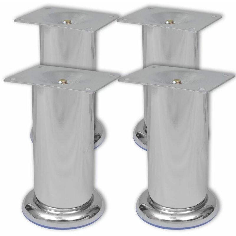 

4 Patas Redondas para Sofá 120 mm (Color Cromo)