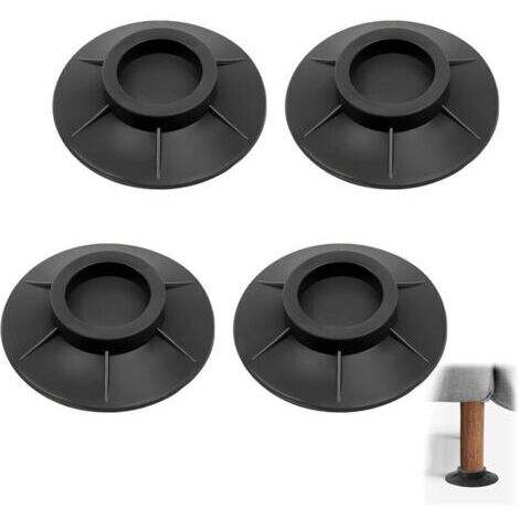 4 Patins Anti Vibrations Machine à Laver Amortisseurs de Vibrations Antidérapant Caoutchouc Tapis Antivibration Lave Linge Universel Anti-Dérapants Pied Tapis de Protection pour Frigo Séchoir (