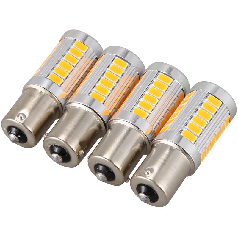 4 Pcs 1156Py Bau15S Py21W Led 33 Smd Voiture Tour De Queue Frein Inverse Signal Ampoule y