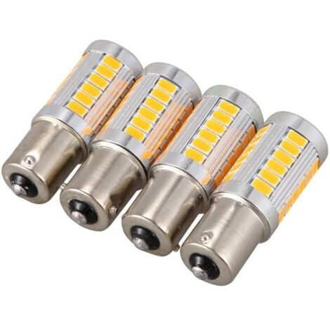 4 Pcs 1156Py Bau15S Py21W Led 33 Smd Voiture Tour De Queue Frein Inverse Signal Ampoule Y PZCC