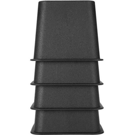 4 pcs 3\" Rehausseur Meuble Rehausseur Pieds de lit Ajouter Hauteurs Meuble REHAUSSEUR DE CHAISE ELEVATEUR noir HB046