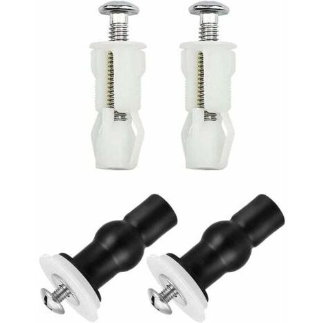 4 Pcs Abattant WC Fixations Charnières, Vis D'expansion pour Couvercle de Toilette Fixation Abattant WC Vis pour Lunette Toilette Ensemble, Pièces de Rechange pour Couvercle de Toilette
