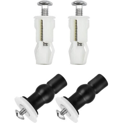 4 Pcs Abattant WC Fixations Charnières, Vis D'expansion pour Couvercle de Toilette Fixation Abattant WC Vis pour Lunette Toilette Ensemble, Pièces de Rechange pour Couvercle de Toilette