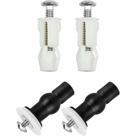 4 Pcs Abattant WC Fixations Charnières, Vis D'expansion pour Couvercle de Toilette Fixation Abattant WC Vis pour Lunette Toilette Ensemble, Pièces de Rechange pour Couvercle de Toilette-LIAIKI