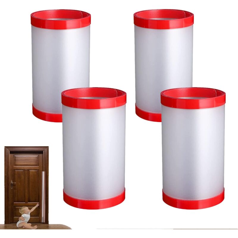 4 PCS Anti Pincement Porte Enfant en Plastique Porte Anti Pince Doigt Translucide Porte Charnière Garde Bébé Protège-Pincement de Porte pour Bébé