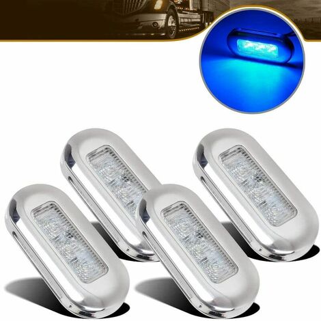 4 Pcs Bateau ��tanche Marine LED Lumi��res Courtoisie Int��rieur Pont Lumi��re Navigation Transom Stern Cabine ��clairage pour Ponton Bateau De P��che Kayak Voilier Bass Boat Navire