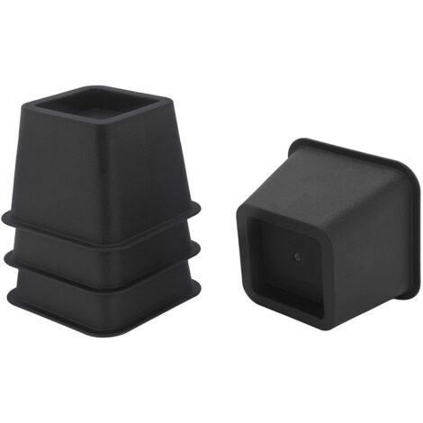 4 Pcs Bed Riser Premium Chair Risers, 3 Inch Heavy Duty Furniture Raisers Stand, Elephant Feet Aid Raising Lifting for Couch Feet Desk Leg Block Plastic Square for Sofa Bedpost