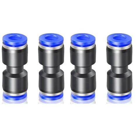 4 Pcs Bleu 6mm OD Droit Push To Connect Raccords (PU-6) LEMROE