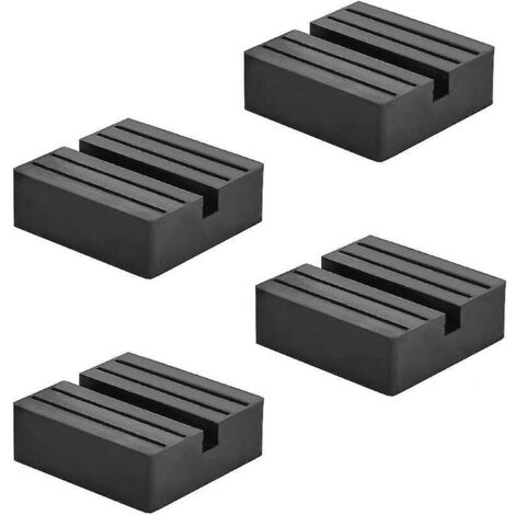 4 Pcs Bloc De Cric En Caoutchouc Tampon Hydraulique Coussinet, Jack Pad Cric Fente Protecteur Pour Protger Le Bas De Caisse Lors Du Levage De La V
