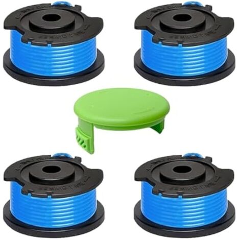 4 pcs bobines fil bobine rechange pour tondeuse à gazon,pour greenworks 29252/29092,pour greenworks 18V/24V/40v/60v/80V,pour greenworks couvercle de bobine 3411546a-6(4 bobines+1caps)