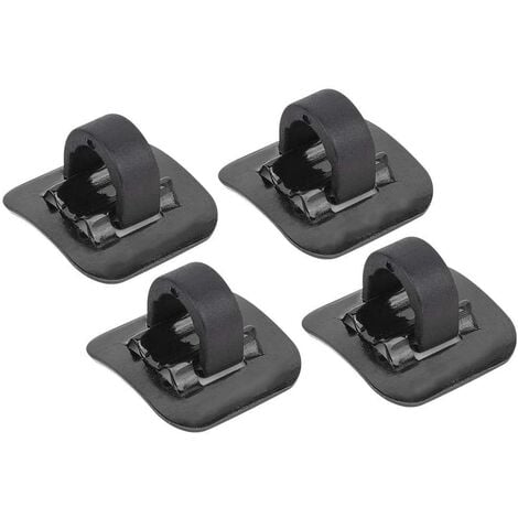 4 Pcs Boucle de Cadre de Vélo, Clips de Câble de Vélo Pinces de Guide de Tuyau Câble de Frein de Vélo Adaptateur Cadre de Vélo pour Dérailleur de Frein,Superma,noir