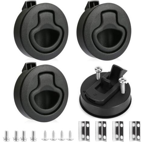 4 PCS Bouton Poussoir Loquet, Sans clé Serrure de Meuble Fermoir Serrure camping car Verrou Porte Fermeture à Bouton en Métal pour camping-car, caravane